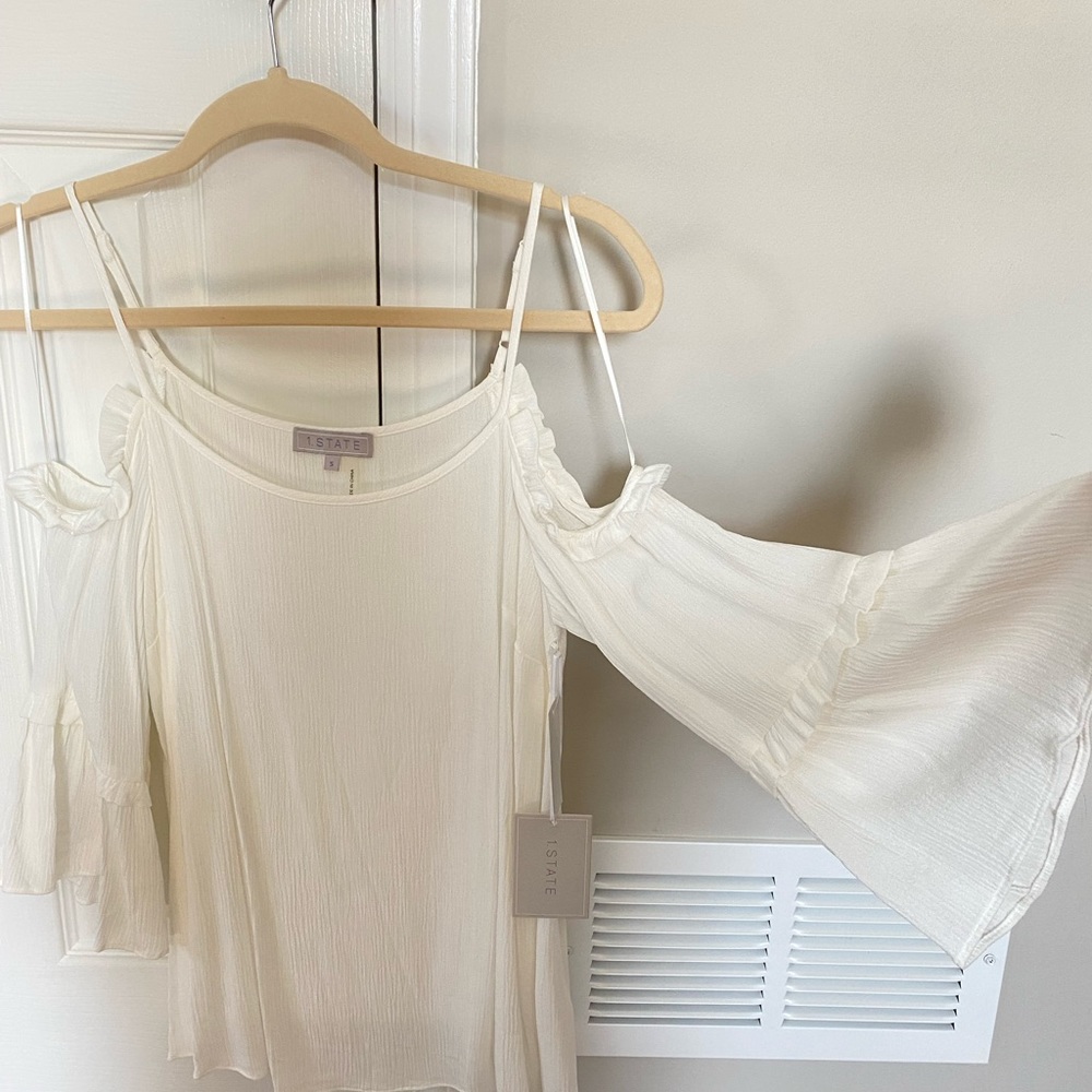 Size Small One State off the shoulder white top.  NWT